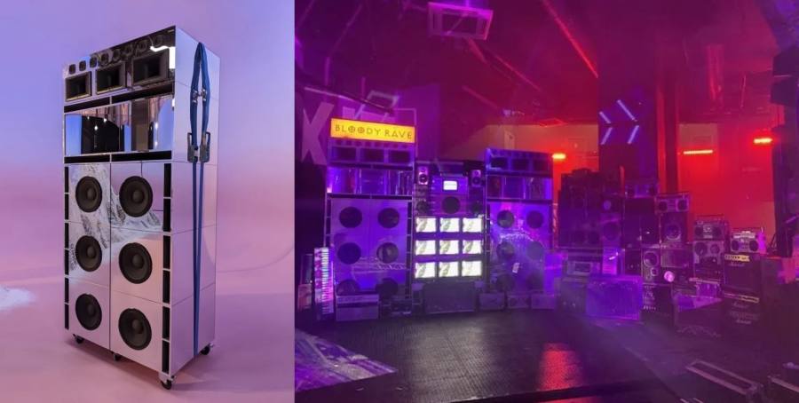 Large Mirrored Sound Systems, TV's, Speakers, Sound Desks, Amps, Keyboards And Boomboxes